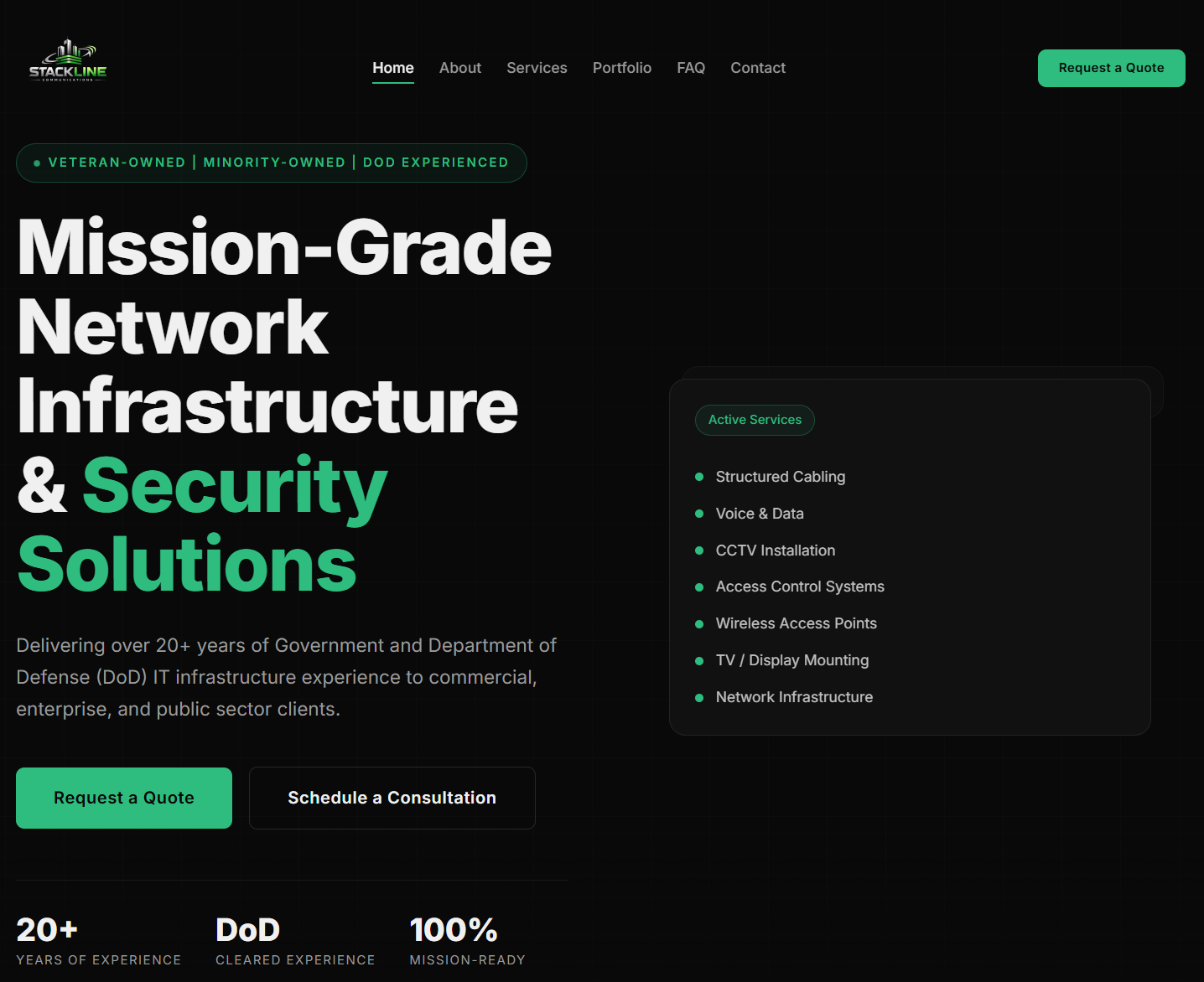 Stackline Communications website preview